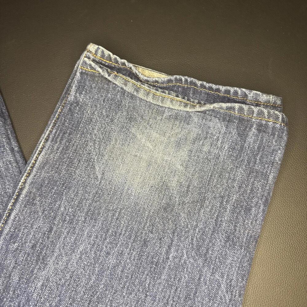 Levis 501 Jeans Mens 38x30 Dark Blue Wash Button Fly Straight Leg Red Tab - Picture 5 of 7